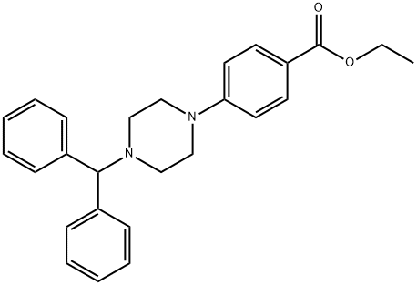 Benzoic acid, 4-[4-(diphenylMethyl)-1-piperazinyl]-, ethyl ester Struktur