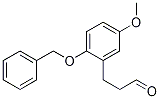 Benzenepropanal, 5-Methoxy-2-(phenylMethoxy)- Struktur