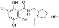 (S)-3,5-DICHLORO-N-[(1-ETHYL-2-PYRROLIDINYL)METHYL]-2,6-DIHYDROXY-BENZAMIDE HYDROBROMIDE Struktur