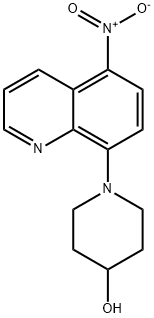 4-Hydroxy-1-(5-Nitroquinolin-8-yl)piperidine Struktur