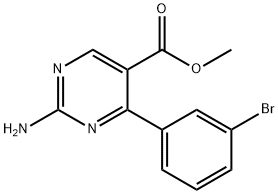 Methyl2-amino-4-(3-bromophenyl)pyrimidine-5-carboxylate Struktur