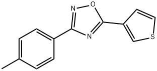 5-(Thiophen-3-yl)-3-p-tolyl-1,2,4-oxadiazole Struktur