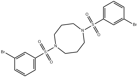 1,5-Bis(3-bromophenylsulfonyl)-1,5-diazocane Struktur