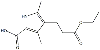 2,4-DIMETHYL-3-(CARBETHOXY PROPYL)-PYRROLE-5-CARBOXYLIC ACID Struktur