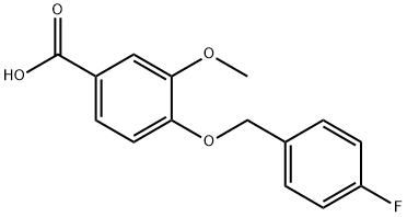 4-[(4-fluorobenzyl)oxy]-3-methoxybenzoic acid Struktur