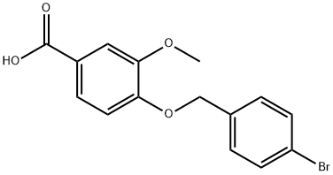 4-[(4-bromobenzyl)oxy]-3-methoxybenzoic acid Struktur