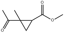 Cyclopropanecarboxylic acid, 2-acetyl-2-methyl-, methyl ester (9CI) Struktur