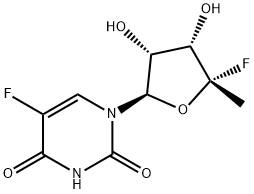 5'deoxy-4',5-difluorouridine Struktur