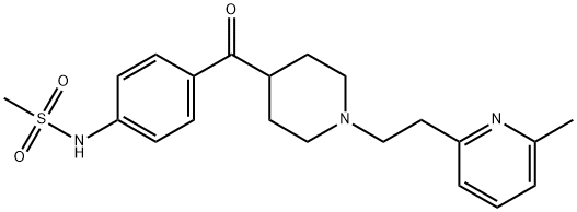 N-[4-[[1-[2-(6-METHYL-2-PYRIDINYL)ETHYL]-4-PIPERIDINYL]CARBONYL]PHENYL]METHANESULFONAMIDE DIHYDROCHLORIDE Struktur