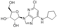 2-CHLORO-N6-CYCLOPENTYL-1-*DEAZAADENOSIN E Struktur