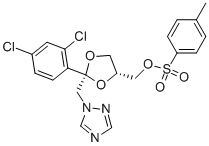 cis-[2-(2,4-二氯苯基)-2-(1H-1,2,4-三唑-1-基甲基)-1,3-二氧戊環(huán)-4-基]甲基對甲苯磺酸酯, 113770-65-3, 結(jié)構(gòu)式