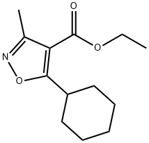 4-Isoxazolecarboxylicacid,5-cyclohexyl-3-methyl-,ethylester(9CI) Struktur