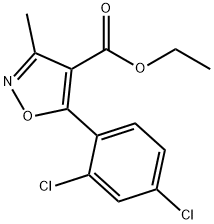 4-Isoxazolecarboxylicacid,5-(2,4-dichlorophenyl)-3-methyl-,ethylester(9CI) Struktur