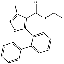 4-Isoxazolecarboxylicacid,5-[1,1-biphenyl]-2-yl-3-methyl-,ethylester(9CI) Struktur