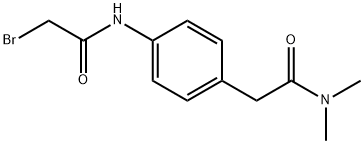 2-Bromo-N-{4-[2-(dimethylamino)-2-oxoethyl]-phenyl}acetamide Struktur