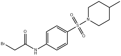 2-Bromo-N-{4-[(4-methyl-1-piperidinyl)sulfonyl]-phenyl}acetamide Struktur