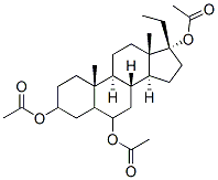 pregnane-3,6,17-triol triacetate Struktur