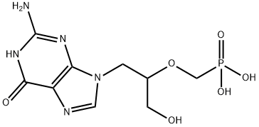 9-(3-hydroxy-2-phosphonomethoxypropyl)guanine Struktur