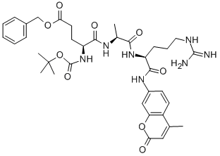 BOC-GLU(OBZL)-ALA-ARG-MCA Struktur