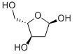 2-Deoxy-alpha-L-erythro-pentofuranose Struktur