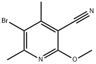 5-bromo-2-methoxy-4,6-dimethylnicotinonitrile(SALTDATA: FREE) Struktur