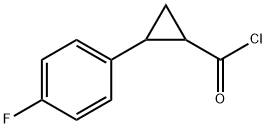 Cyclopropanecarbonyl chloride, 2-(4-fluorophenyl)- (9CI) Struktur