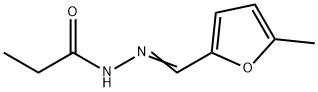 Propanoic  acid,  [(5-methyl-2-furanyl)methylene]hydrazide  (9CI) Struktur