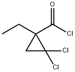 Cyclopropanecarbonyl chloride, 2,2-dichloro-1-ethyl- (9CI) Struktur