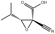 Oxiranecarboxylic acid, 2-cyano-3-(1-methylethyl)-, trans- (9CI) Struktur