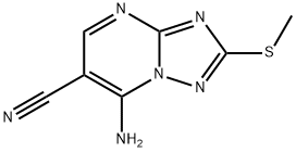 7-AMINO-6-CYANO-2-(METHYLTHIO)-1,2,4-TRIAZOLO(1,5-A)PYRIMIDINE Struktur