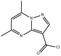 Pyrazolo[1,5-a]pyrimidine-3-carbonyl chloride, 5,7-dimethyl- (9CI) Struktur