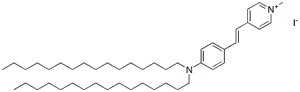 4-(4-(DIHEXADECYLAMINO)STYRYL)-N-METHYLPYRIDINIUM IODIDE Struktur