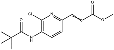 Methyl 3-(6-chloro-5-pivalamidopyridin-2-yl)-acrylate Struktur