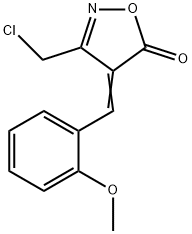 (4E)-3-(chloromethyl)-4-(2-methoxybenzylidene)isoxazol-5(4H)-one Struktur