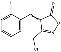 (4E)-3-(chloromethyl)-4-(2-fluorobenzylidene)isoxazol-5(4H)-one Struktur