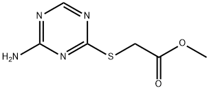 methyl [(4-amino-1,3,5-triazin-2-yl)thio]acetate Struktur