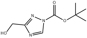 tert-butyl 3-(hydroxymethyl)-1H-1,2,4-triazole-1-carboxylate Struktur