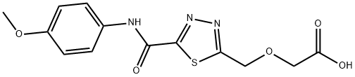 [(5-{[(4-methoxyphenyl)amino]carbonyl}-1,3,4-thiadiazol-2-yl)methoxy]acetic acid Struktur