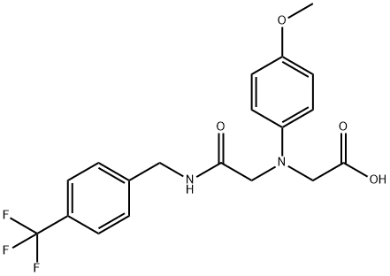 [(4-methoxyphenyl)(2-oxo-2-{[4-(trifluoromethyl)benzyl]amino}ethyl)amino]acetic acid Struktur