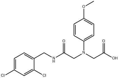 [{2-[(2,4-dichlorobenzyl)amino]-2-oxoethyl}(4-methoxyphenyl)amino]acetic acid Struktur