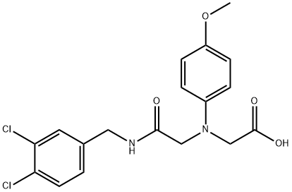 [{2-[(3,4-dichlorobenzyl)amino]-2-oxoethyl}(4-methoxyphenyl)amino]acetic acid Struktur