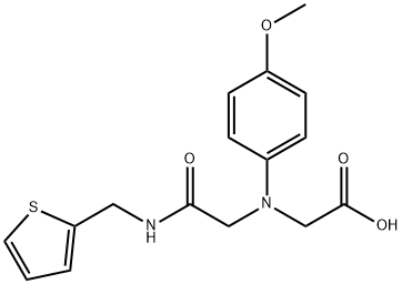 ((4-methoxyphenyl){2-oxo-2-[(2-thienylmethyl)amino]ethyl}amino)acetic acid Struktur