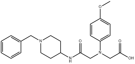 [{2-[(1-benzylpiperidin-4-yl)amino]-2-oxoethyl}(4-methoxyphenyl)amino]acetic acid Struktur