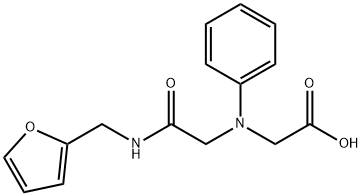 [{2-[(2-furylmethyl)amino]-2-oxoethyl}(phenyl)amino]acetic acid Struktur