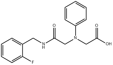 [{2-[(2-fluorobenzyl)amino]-2-oxoethyl}(phenyl)amino]acetic acid Struktur