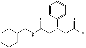 [{2-[(cyclohexylmethyl)amino]-2-oxoethyl}(phenyl)amino]acetic acid Struktur