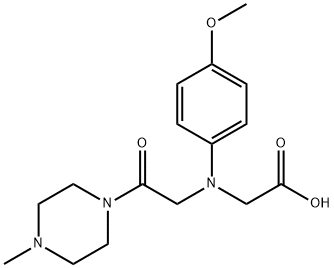 {(4-methoxyphenyl)[2-(4-methylpiperazin-1-yl)-2-oxoethyl]amino}acetic acid Struktur