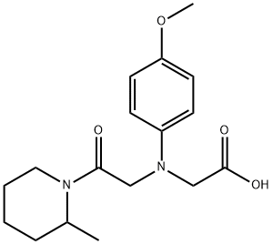 {(4-methoxyphenyl)[2-(2-methylpiperidin-1-yl)-2-oxoethyl]amino}acetic acid Struktur