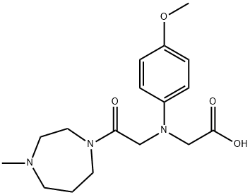 {(4-methoxyphenyl)[2-(4-methyl-1,4-diazepan-1-yl)-2-oxoethyl]amino}acetic acid Struktur