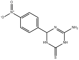 4-amino-6-(4-nitrophenyl)-1,6-dihydro-1,3,5-triazine-2-thiol Struktur